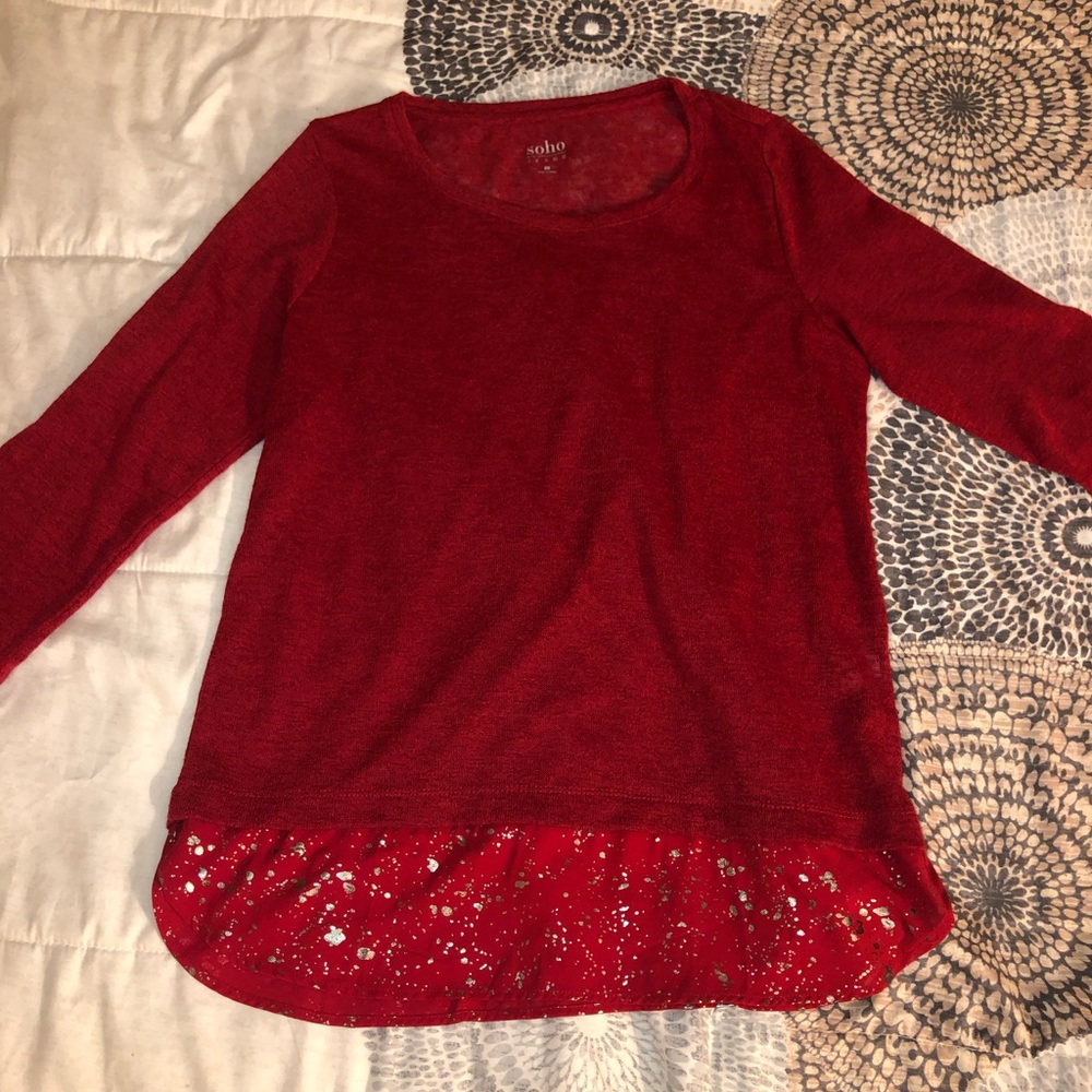 Red soho long sleeve
